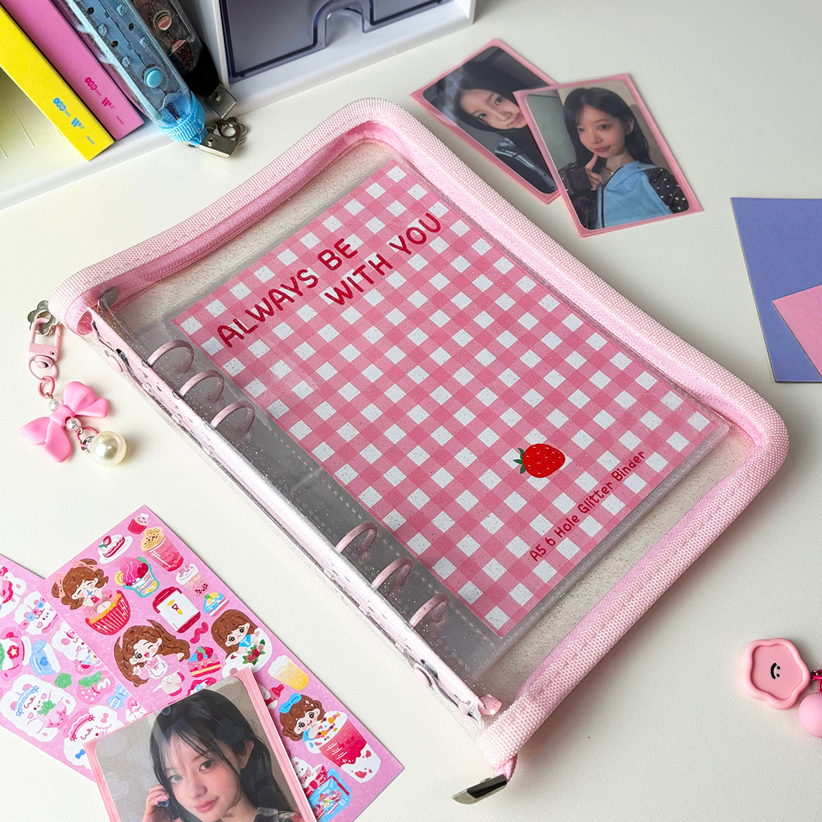 SH Plaza - A5 6 Ring Glitter Binder