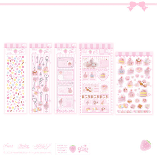 Pearly Button - Pink Sweets Sticker Set