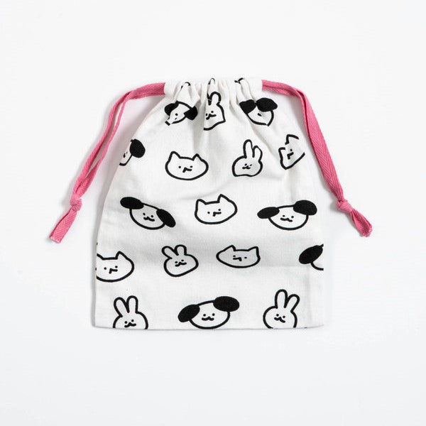 Daiso - Drawing Pattern Tightening Pouch