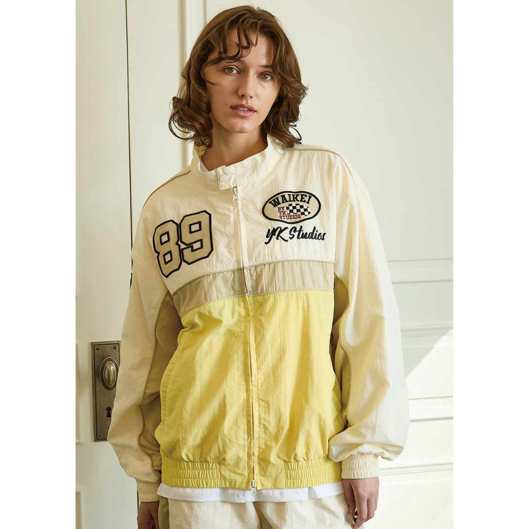 Wai Kei - Chaqueta deportiva de carreras con bloques de color