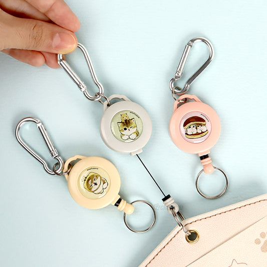 Mofusand - Llavero con carrete de mosquetón