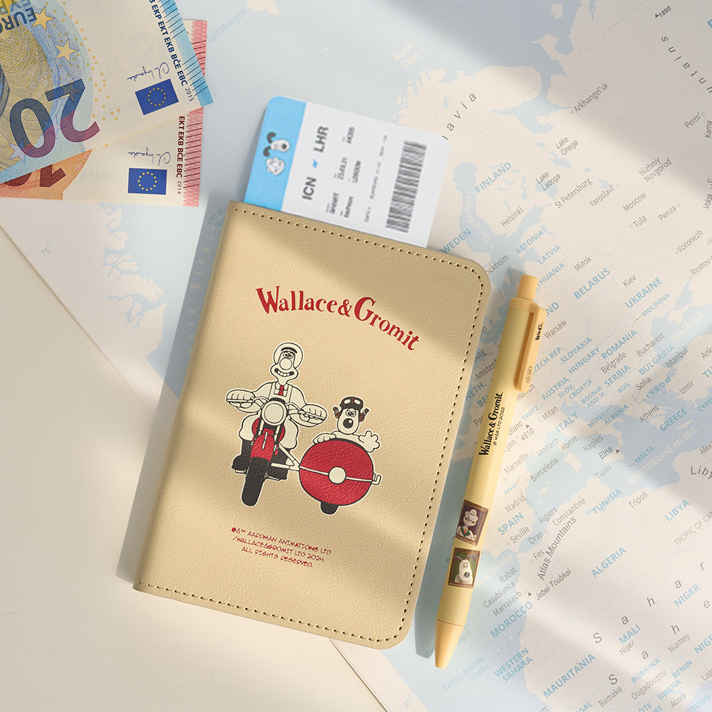 Wallace & Gromit - Travel Passport Case - Motorbike