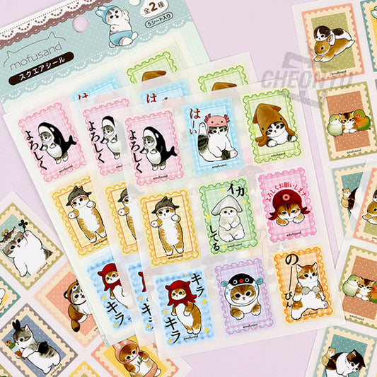 Mofusand - Pegatinas cuadradas (5 unidades)