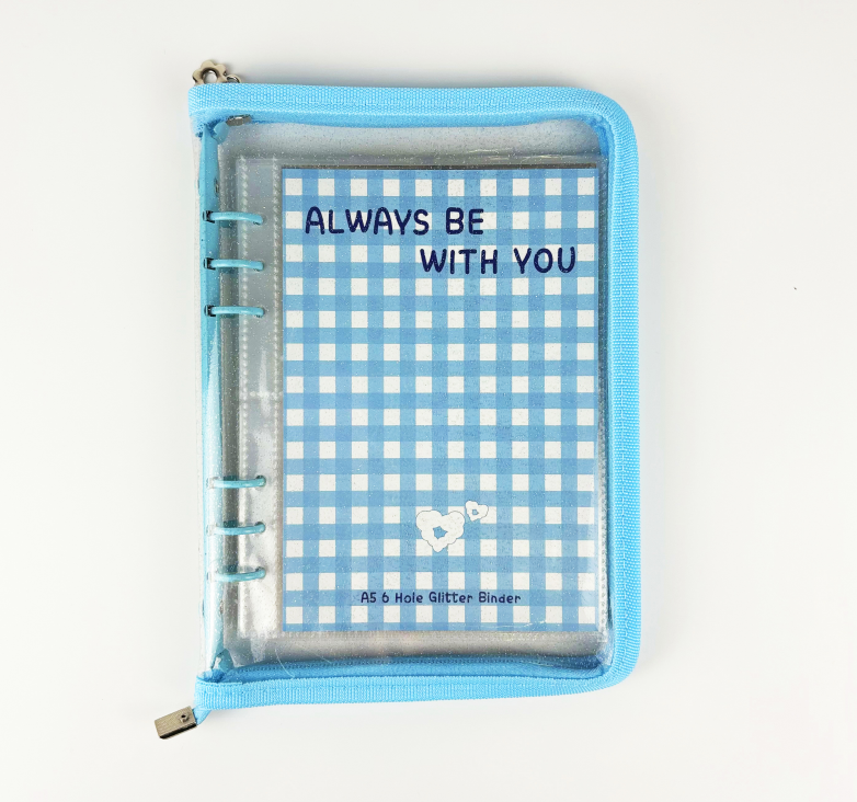 SH Plaza - A5 6 Ring Glitter Binder