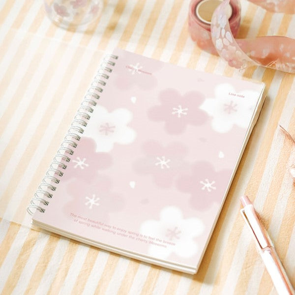 Daiso - Whispers of Spring A5 Notebook 80 Sheets