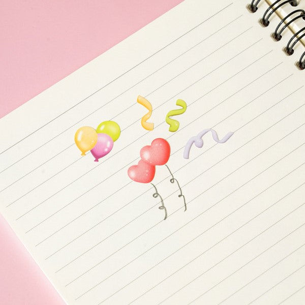 Daiso - Pegatinas decorativas 3D (6 hojas)