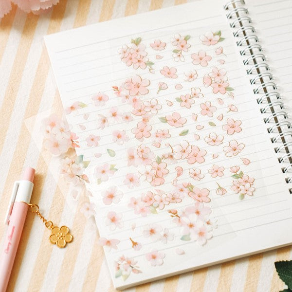 Daiso - Susurros de Primavera - Pegatinas doradas (4 hojas)