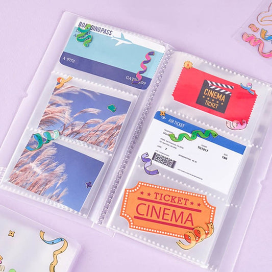 Daiso - Libro de colección transparente de 180 bolsillos