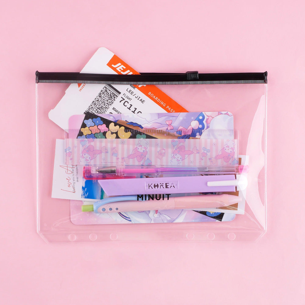 Minuit - Clear Zipper Bag A5