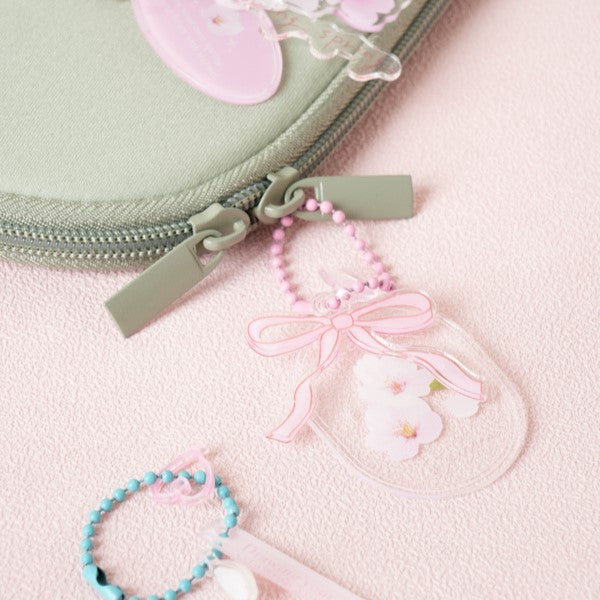 Daiso - Whispers of Spring Acrylic Cherry Blossom Keyring