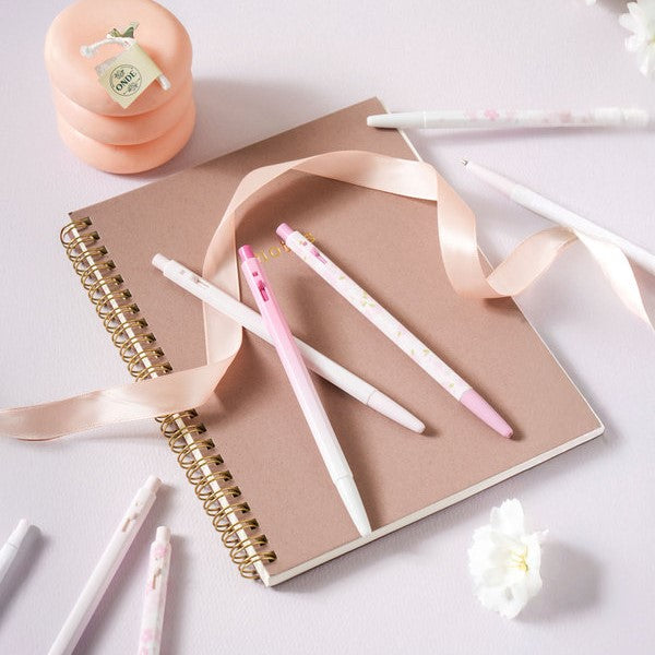 Daiso - Whispers of Spring Campus Ballpoint Pen 0.5mm Black 7 Pieces