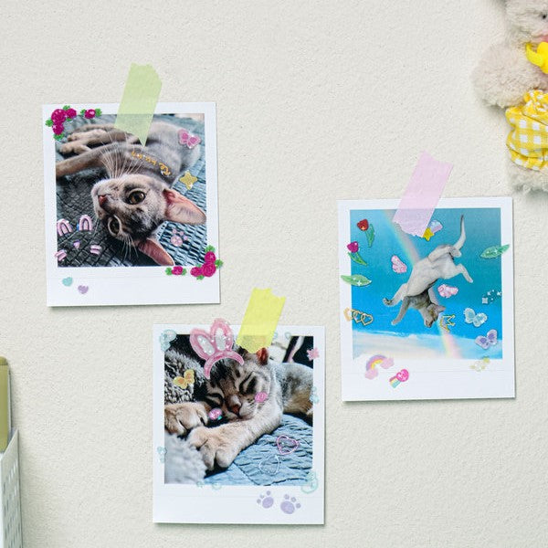 Daiso - Pegatinas decorativas para cargador superior (3 hojas)