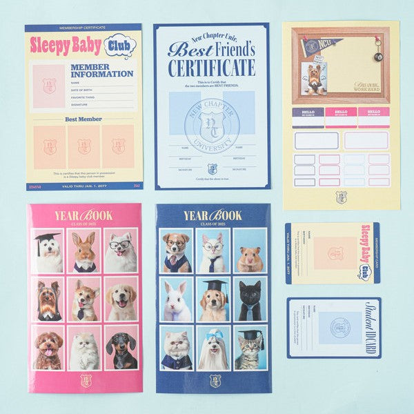 Daiso - Pegatinas de identificación de estudiante (7 hojas)