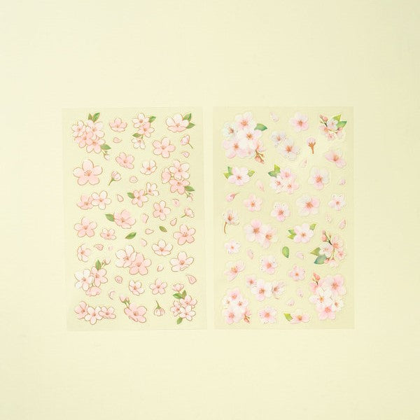 Daiso - Susurros de Primavera - Pegatinas doradas (4 hojas)