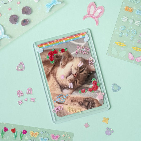 Daiso - Pegatinas decorativas para cargador superior (3 hojas)