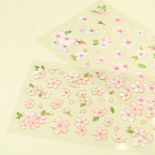 Daiso - Susurros de Primavera - Pegatinas doradas (4 hojas)