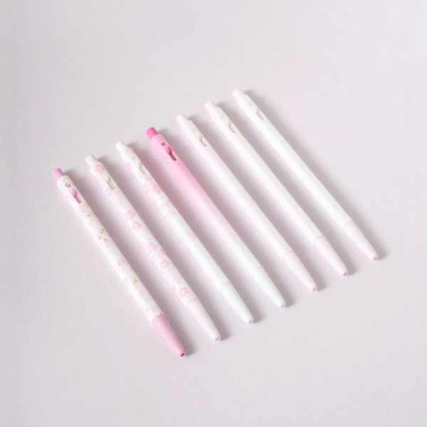 Daiso - Whispers of Spring Campus Ballpoint Pen 0.5mm Black 7 Pieces