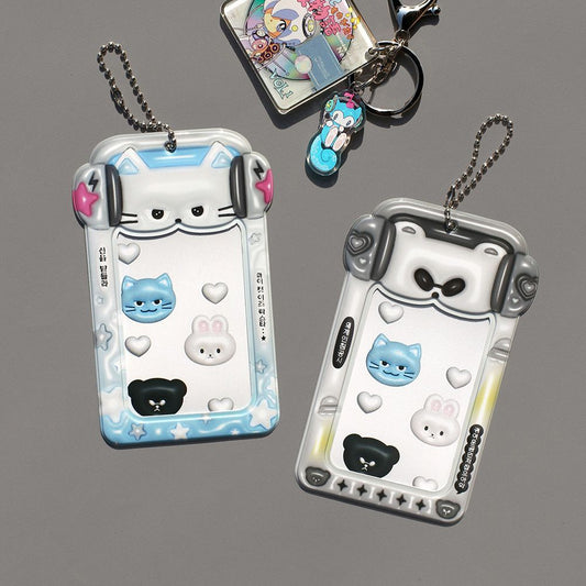 BeonD - Llavero portatarjetas con foto para enamorados, versión 3