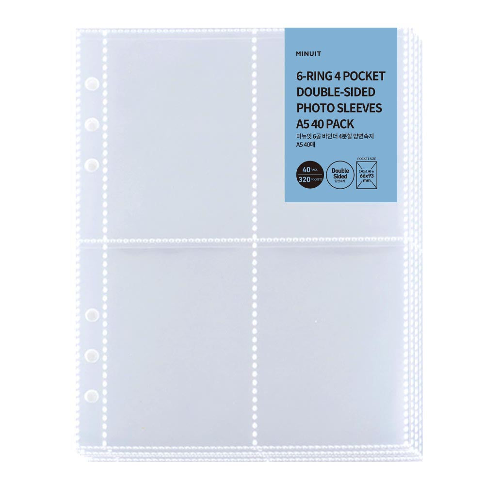 Minuit - 6 Ring Binder Refill Sleeves 10pcs