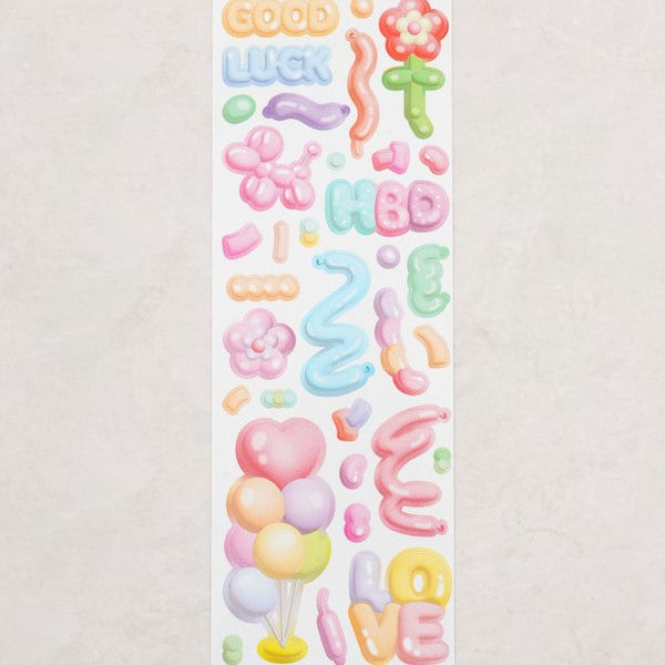 Daiso - Pegatinas decorativas 3D (6 hojas)