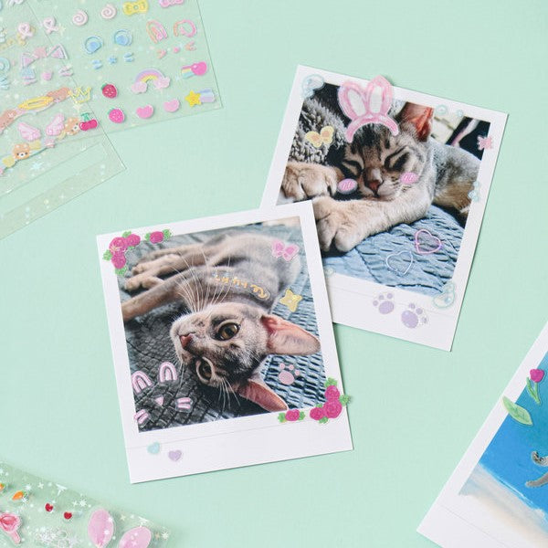 Daiso - Pegatinas decorativas para cargador superior (3 hojas)