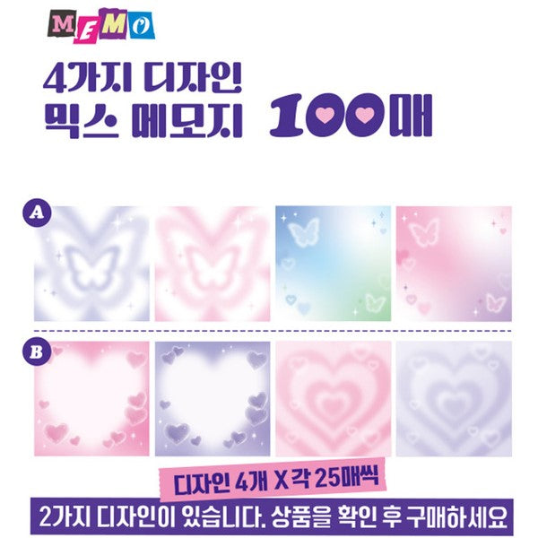 Daiso - High Teen 4 Kinds of Memo Pads 100 Sheets