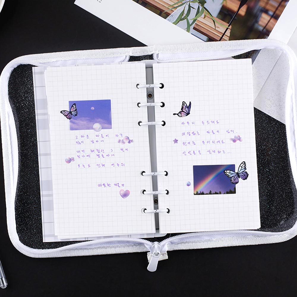 Minuit - Transparent Zipper Binder A6