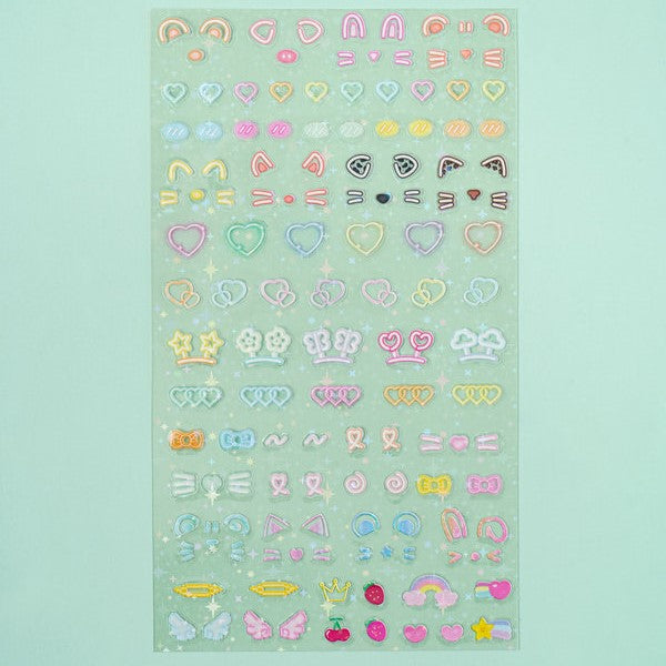 Daiso - Pegatinas decorativas para cargador superior (3 hojas)