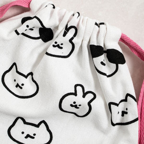 Daiso - Drawing Pattern Tightening Pouch