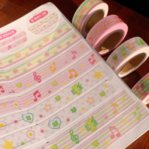 pink_rue - Music Melody Masking Tape Set