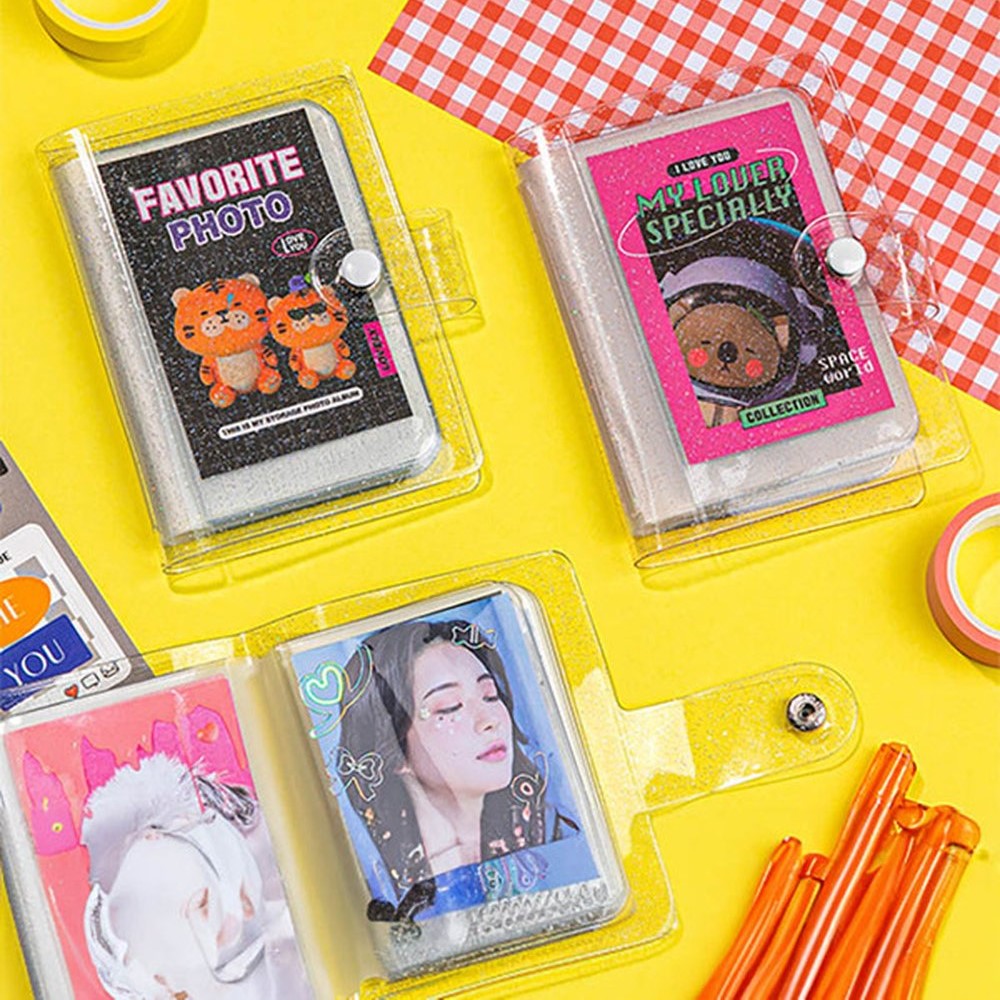 Daiso - Mini álbum de fotos con 24 bolsillos