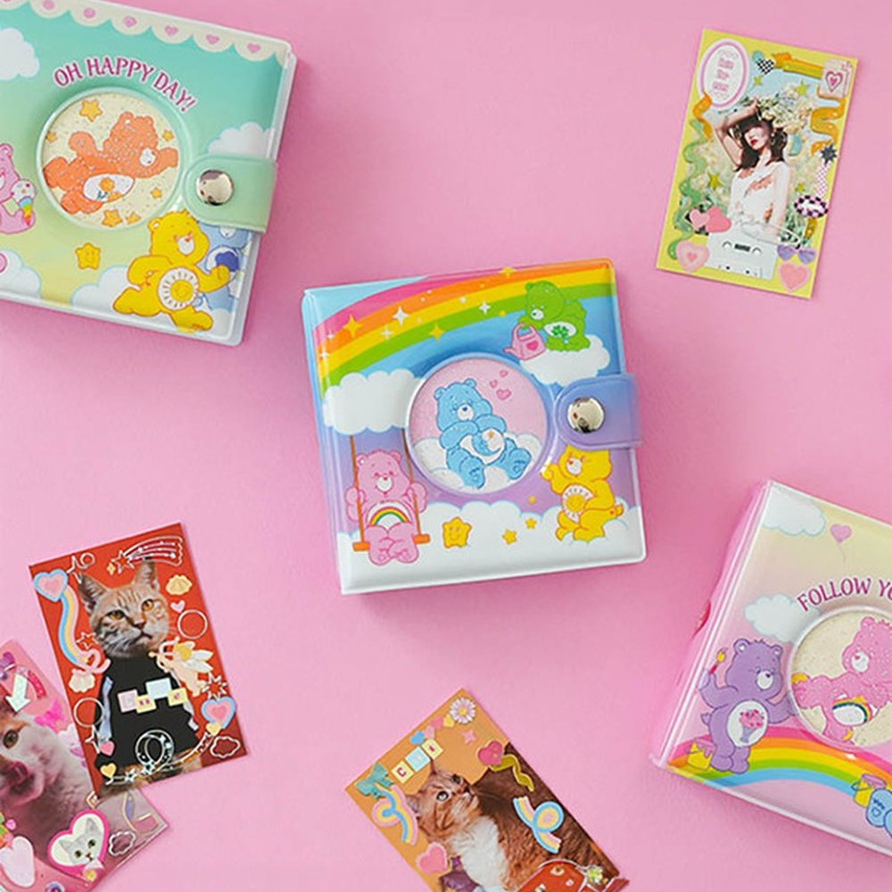 Папка-регистратор Daiso - Care Bears Photo Card с 3 отверстиями и 30 карманами