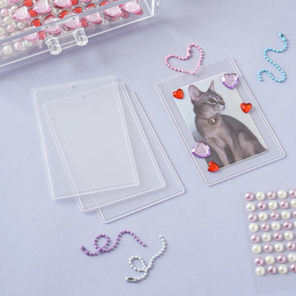 Daiso - Cadena de bolas Polku y cargadores superiores transparentes (4 unidades)