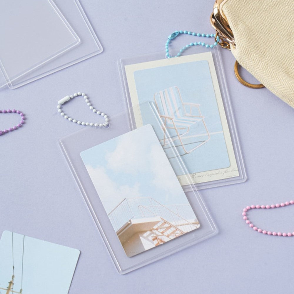 Daiso - Cadena de bolas Polku y cargadores superiores transparentes (4 unidades)