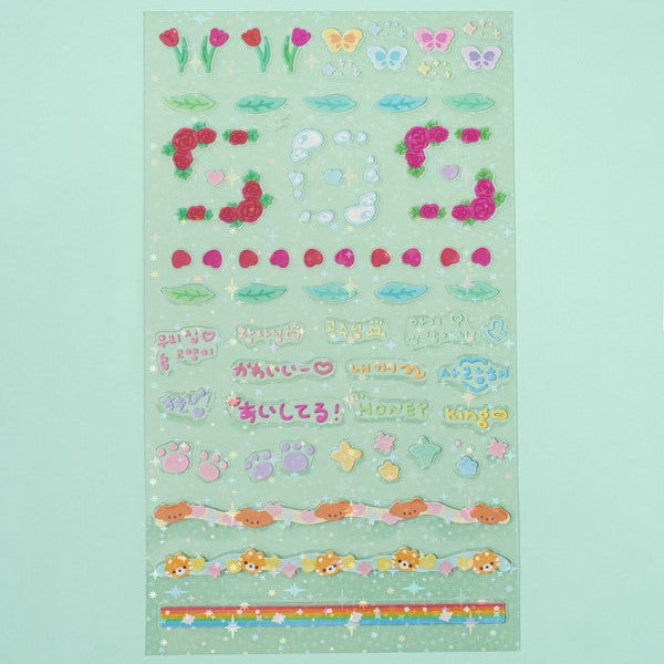 Daiso - Pegatinas decorativas para cargador superior (3 hojas)