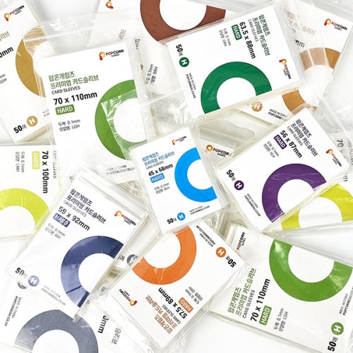 Popcorn Games Premium Card Sleeves 50pcs Hard photocard sleeves kpop card sleeves sleeves 56x87 k-pop shplaza globalsh korean