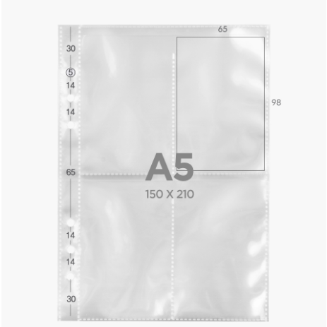 BeonD - Carpeta de recambio de bolsillo A5 (una cara)