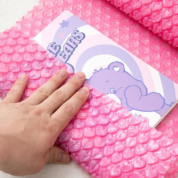 Daiso - Rollo de plástico de burbujas con forma de corazón