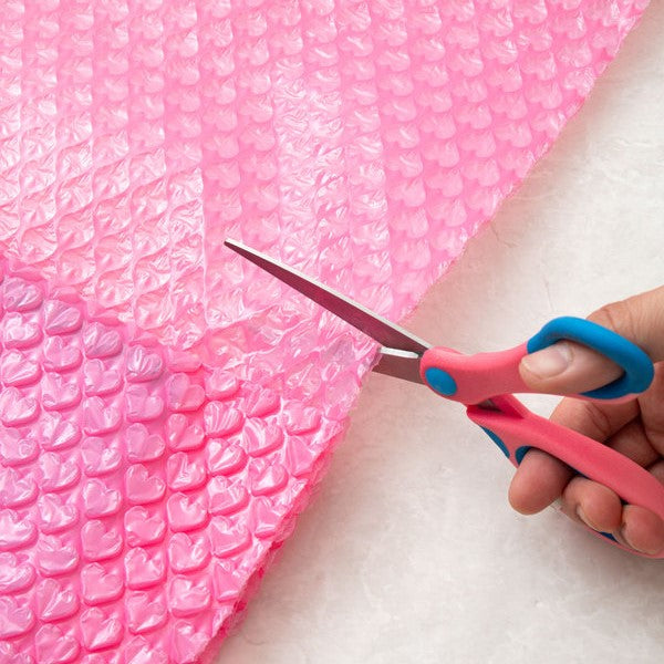 Daiso - Rollo de plástico de burbujas con forma de corazón