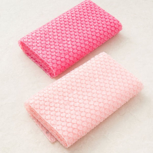 Daiso - Rollo de plástico de burbujas con forma de corazón