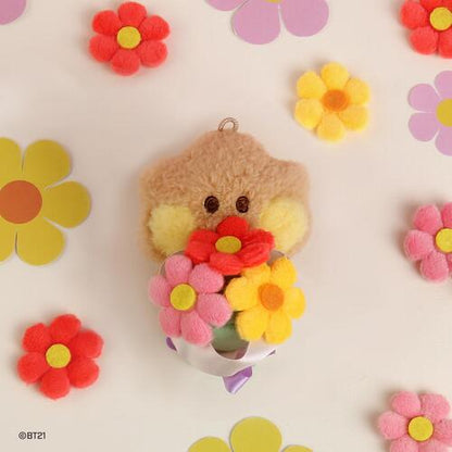 [Ready Stock] BT21 - Minini Doll Keyring [Bouquet]