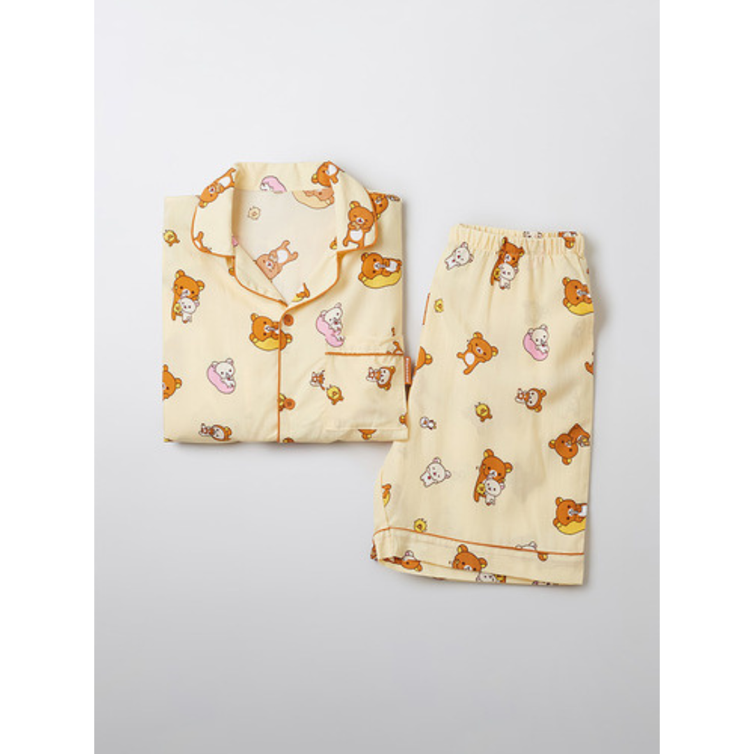 SPAO - Rilakkuma Short Sleeve Pajamas [Beige]
