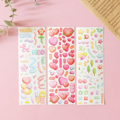 Daiso - 3D Deco Stickers (6 Sheets)