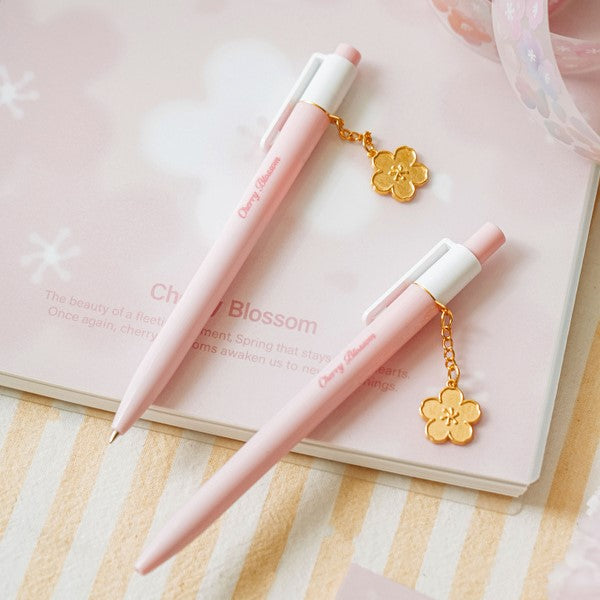 [Ready Stock] Daiso - Whispers of Spring Cherry Blossom Decoration Ballpoint Pen 0.5mm Black