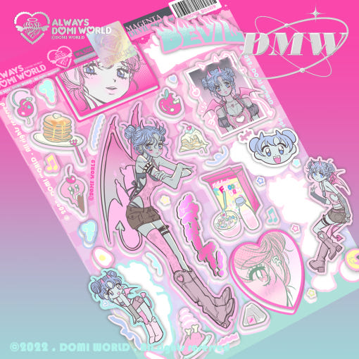 Yondo - Milky Heart Illust Lab Наклейка Книга 2