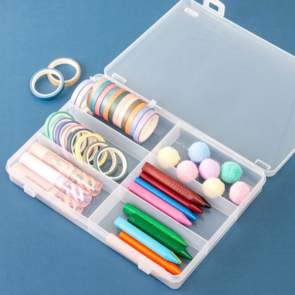 [Ready Stock] Daiso - 6-Compartment Clear Case