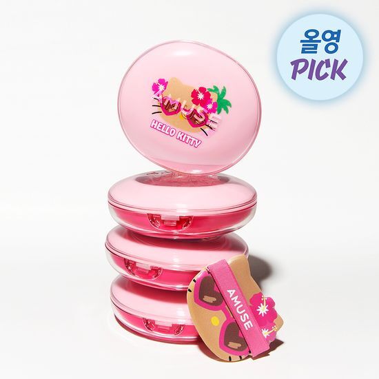 [IVE Wonyoung Pick] AMUSE X Tanning Hello Kitty - Dew Power Vegan Cushion