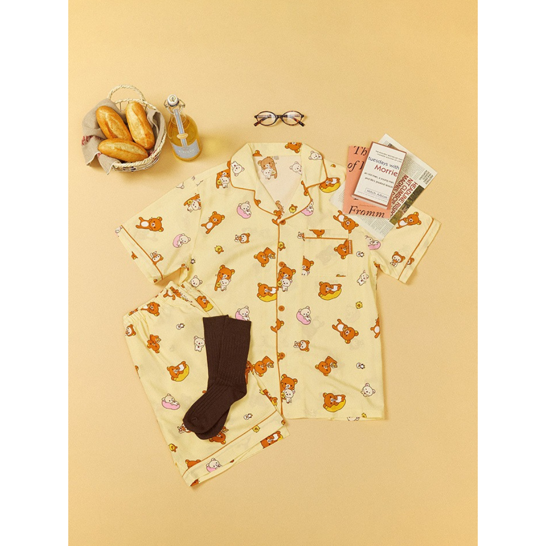 SPAO - Rilakkuma Short Sleeve Pajamas [Beige]