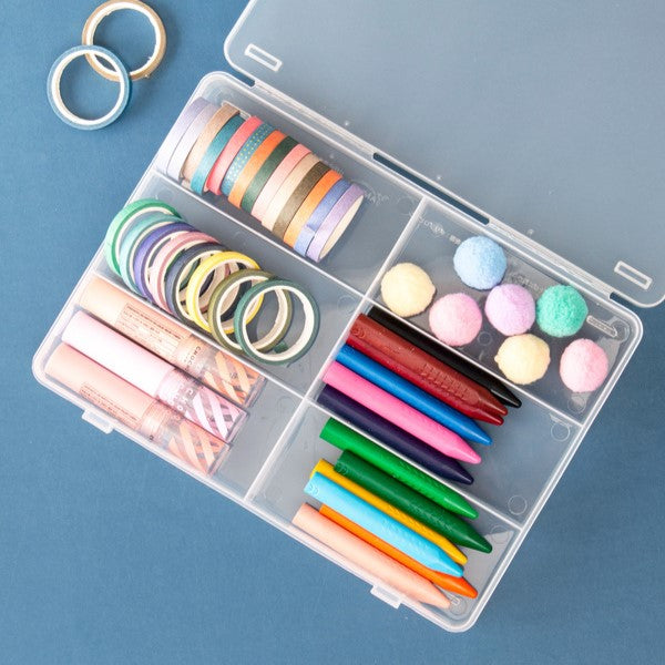 [Ready Stock] Daiso - 6-Compartment Clear Case