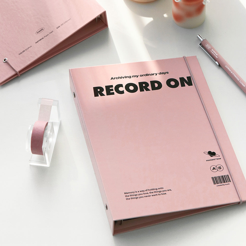 Iconic - Record On 6 Ring A5 Binder